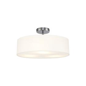 DK0697  Baymont 45cm, Semi Flush 3 Light Polished Chrome, White
